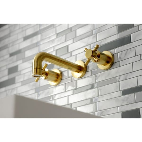 KS8127DX Concord 2-Handle Wall Mount Bathroom Faucet, Brushed Brass